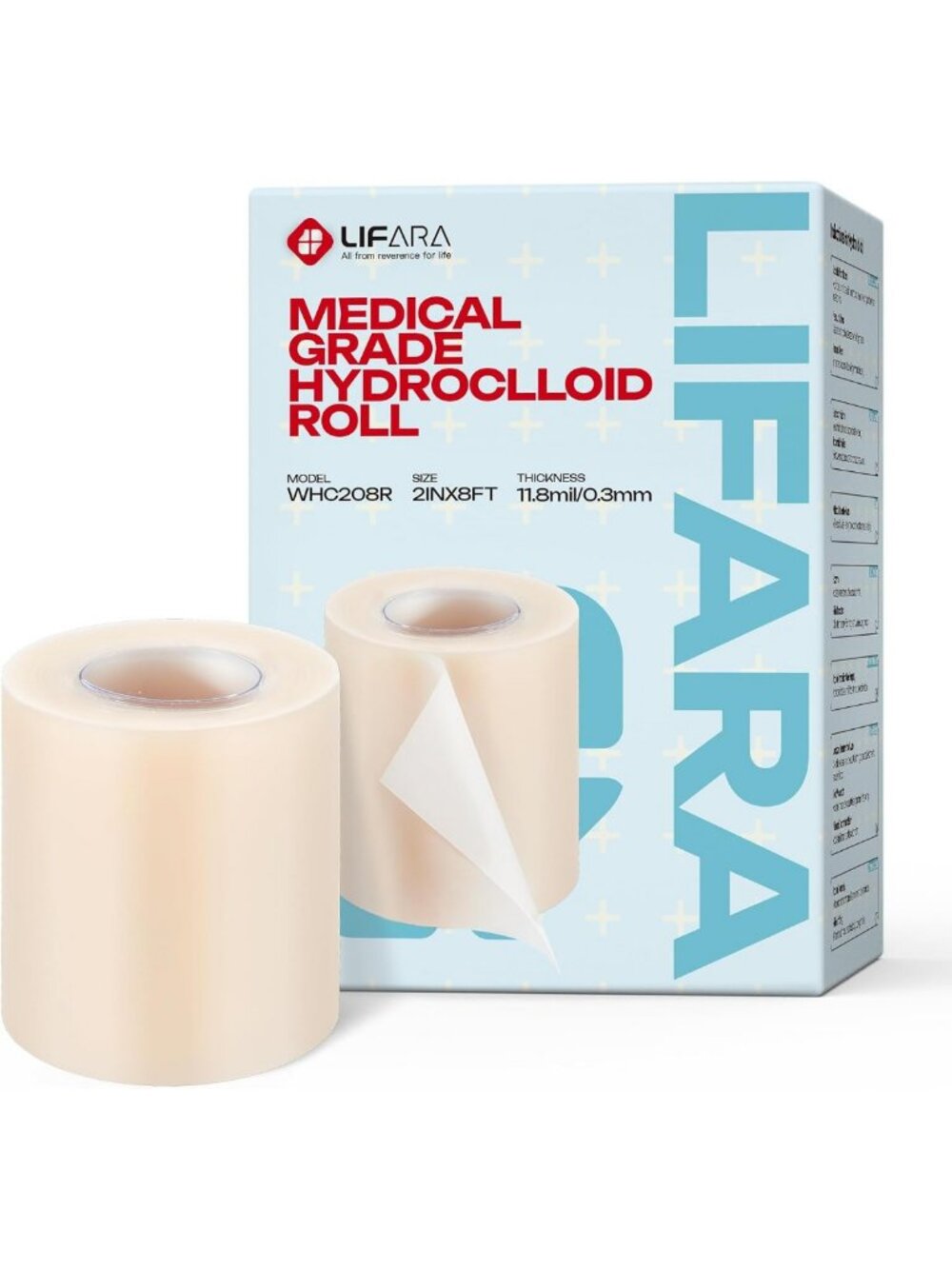 Hydrocolloid Wound Care Roll - Cut-to-Size Waterproof Bandages, Ultra Absorbent